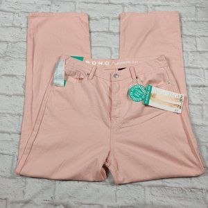 S.O.N.G retro 90s boyfriend fit denim jeans pink straight leg loose y2k sz 13